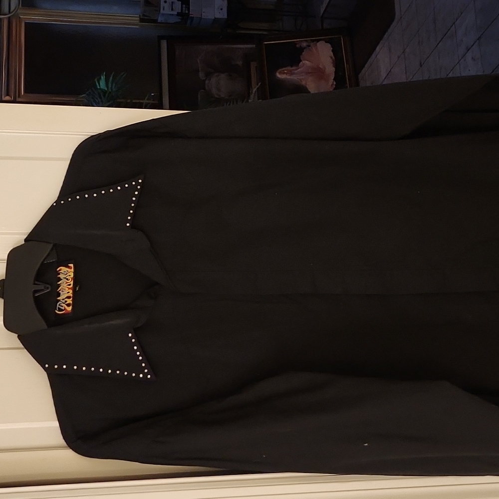Men's Button down Shirt with Rhinestones